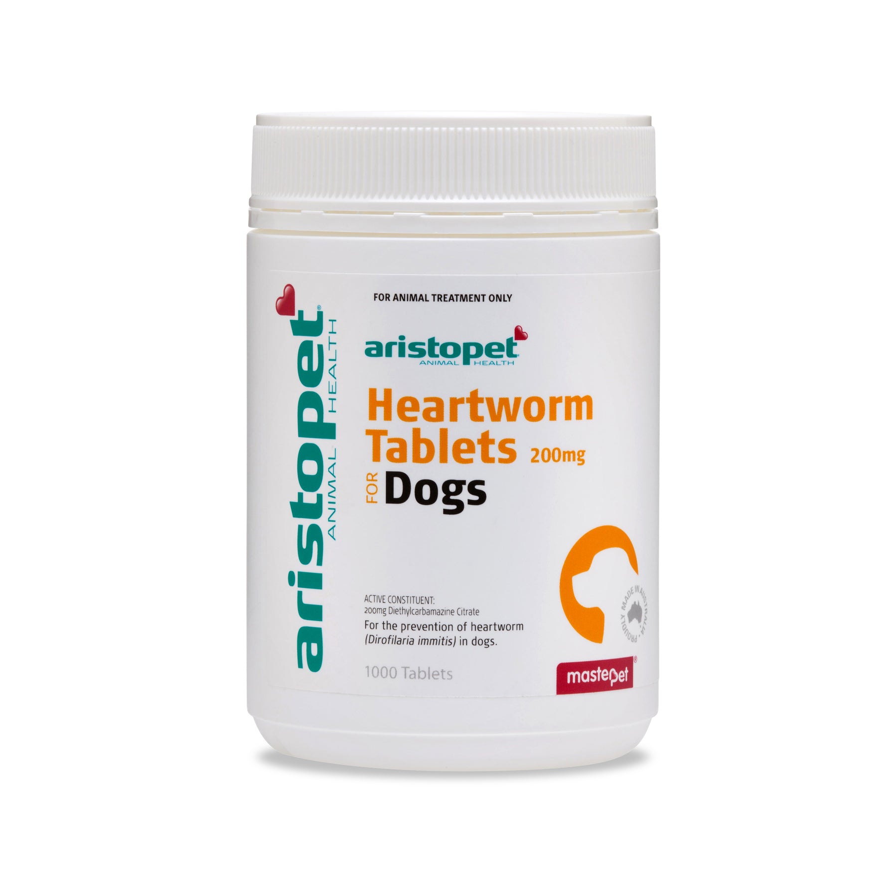 Aristopet Heartworm Tablets for Dogs 200mg - 1000 Pack
