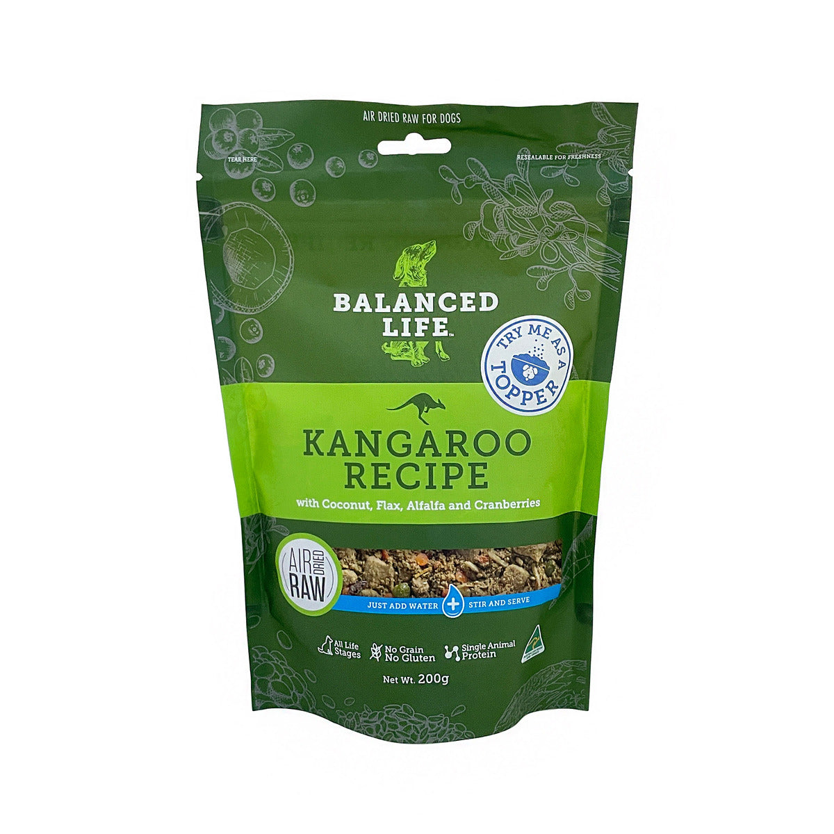 Balanced Life Canine Air Dried Topper 200g