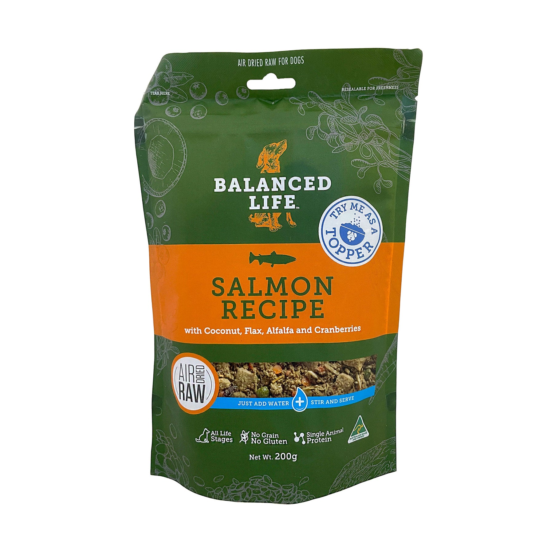 Balanced Life Canine Air Dried Topper 200g