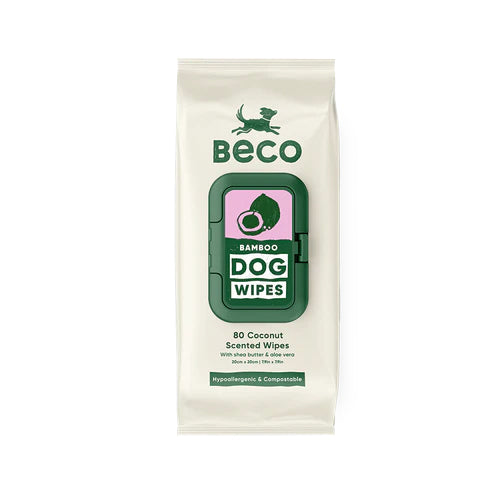 Beco Bamboo Dog Wipes - 80 Pack