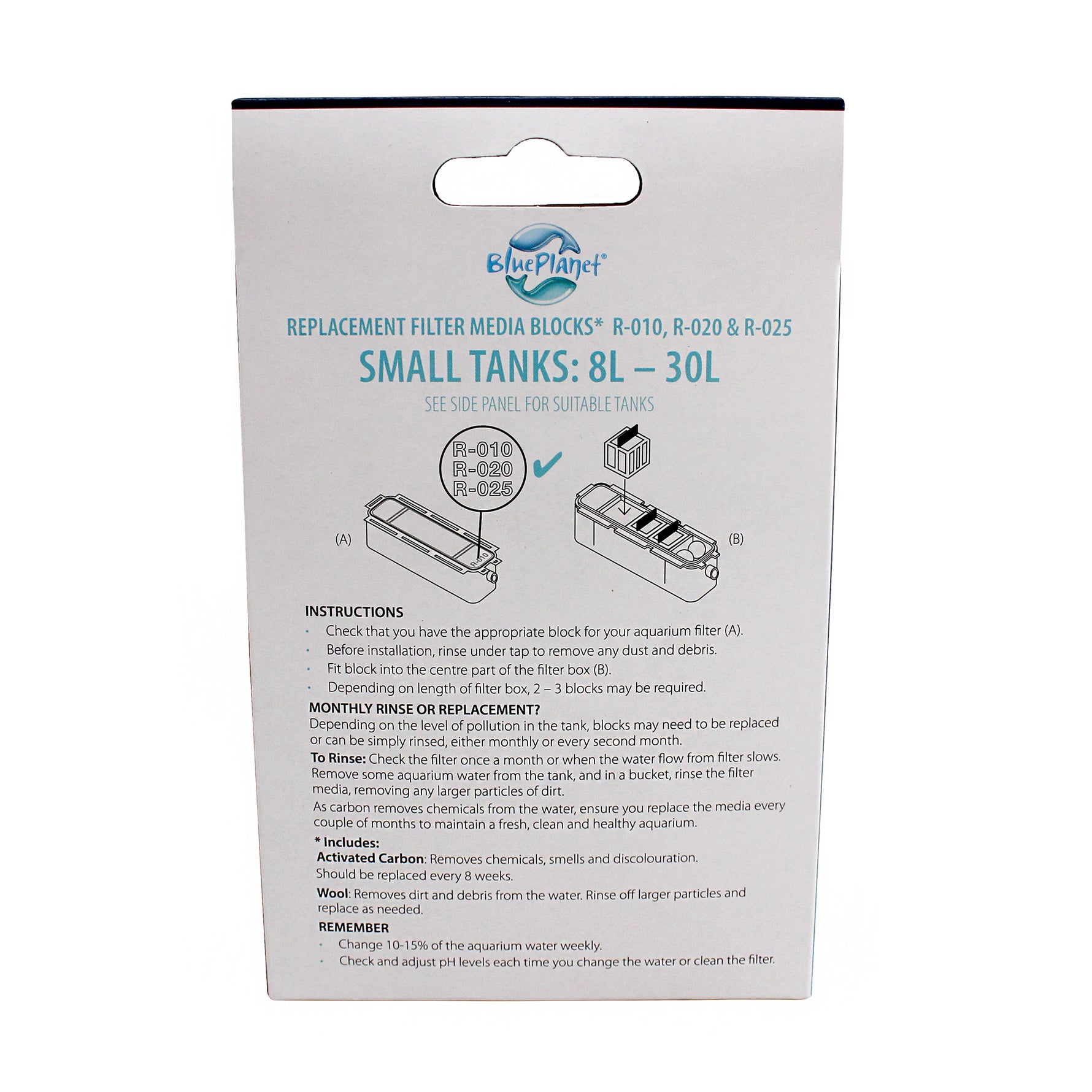 Blue Planet Filter Media Packs for 8L-30L & 40L-70L Tanks