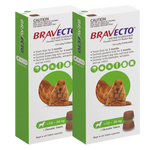 Bravecto 3-Month Chews for Medium Dogs 10-20kg (Green) - 2 x 2 Chew Value Bundle