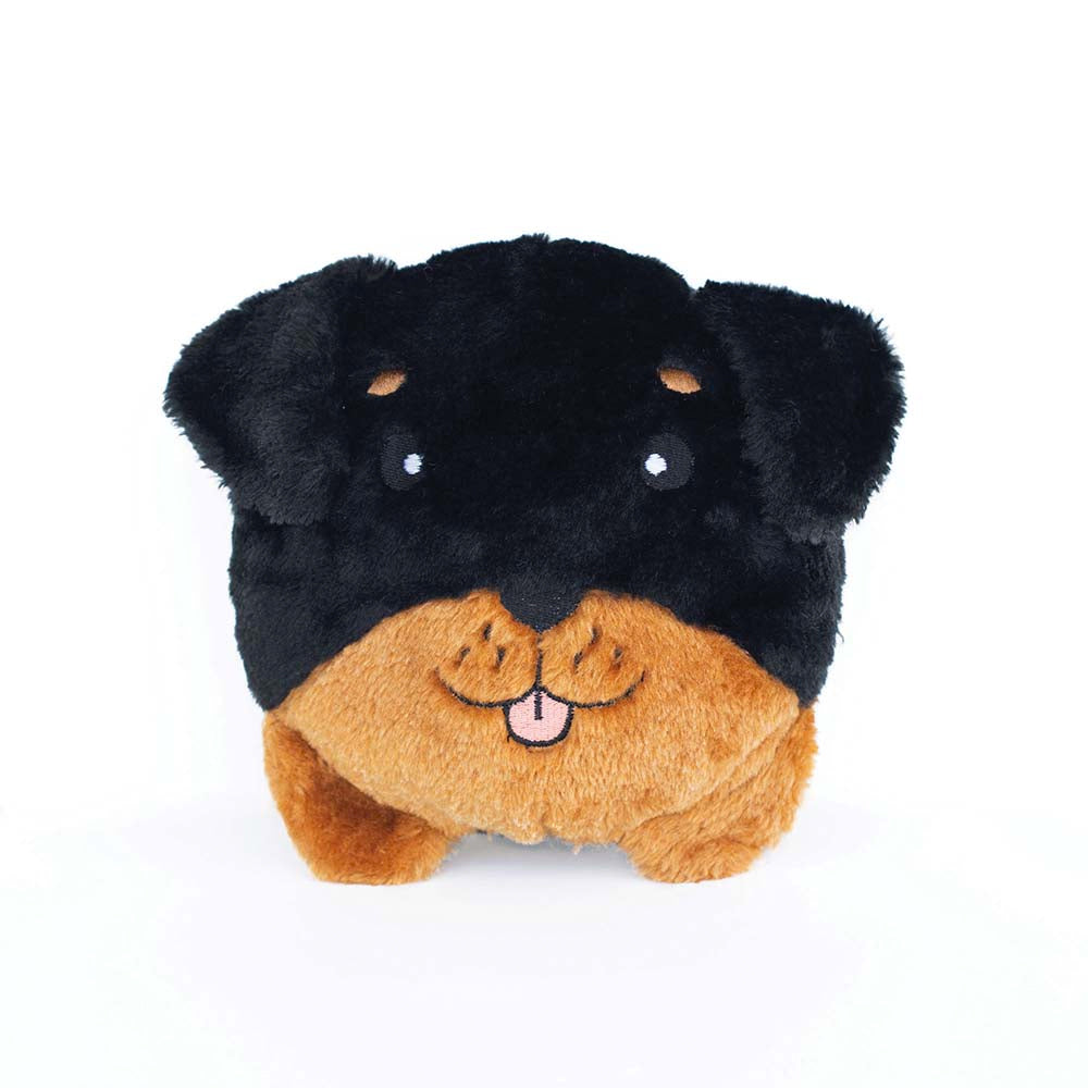 Zippy Paws Squeakie Buns Rottweiler Dog Toy