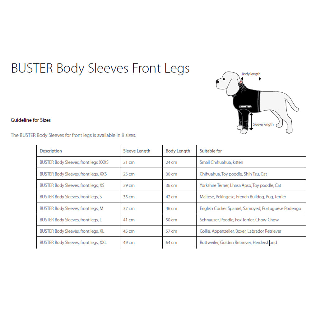 Buster Body Sleeves - Front Legs