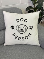 Furriends "Dog Person" Linen Cushion Cover