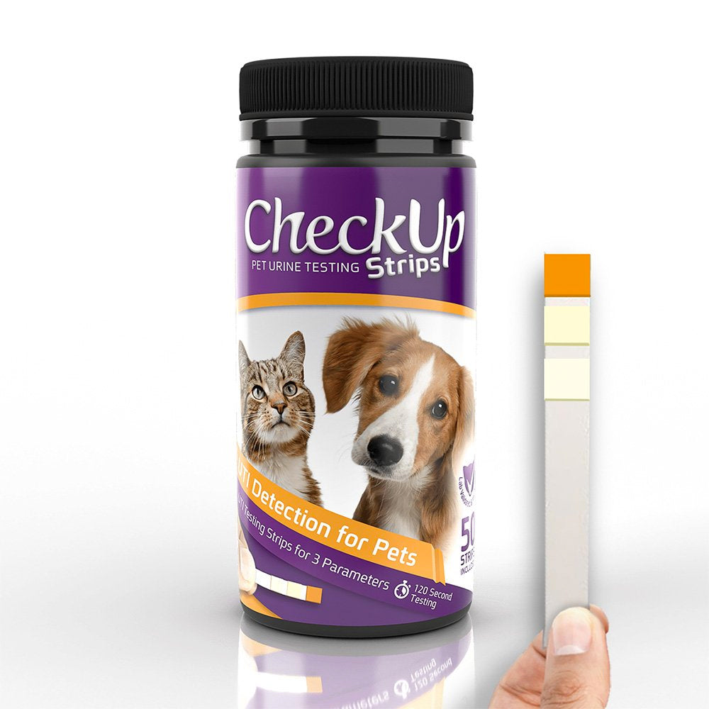 CheckUp Dog &amp; Cat Urine Testing Strips for UTI Detection - 50 Pack