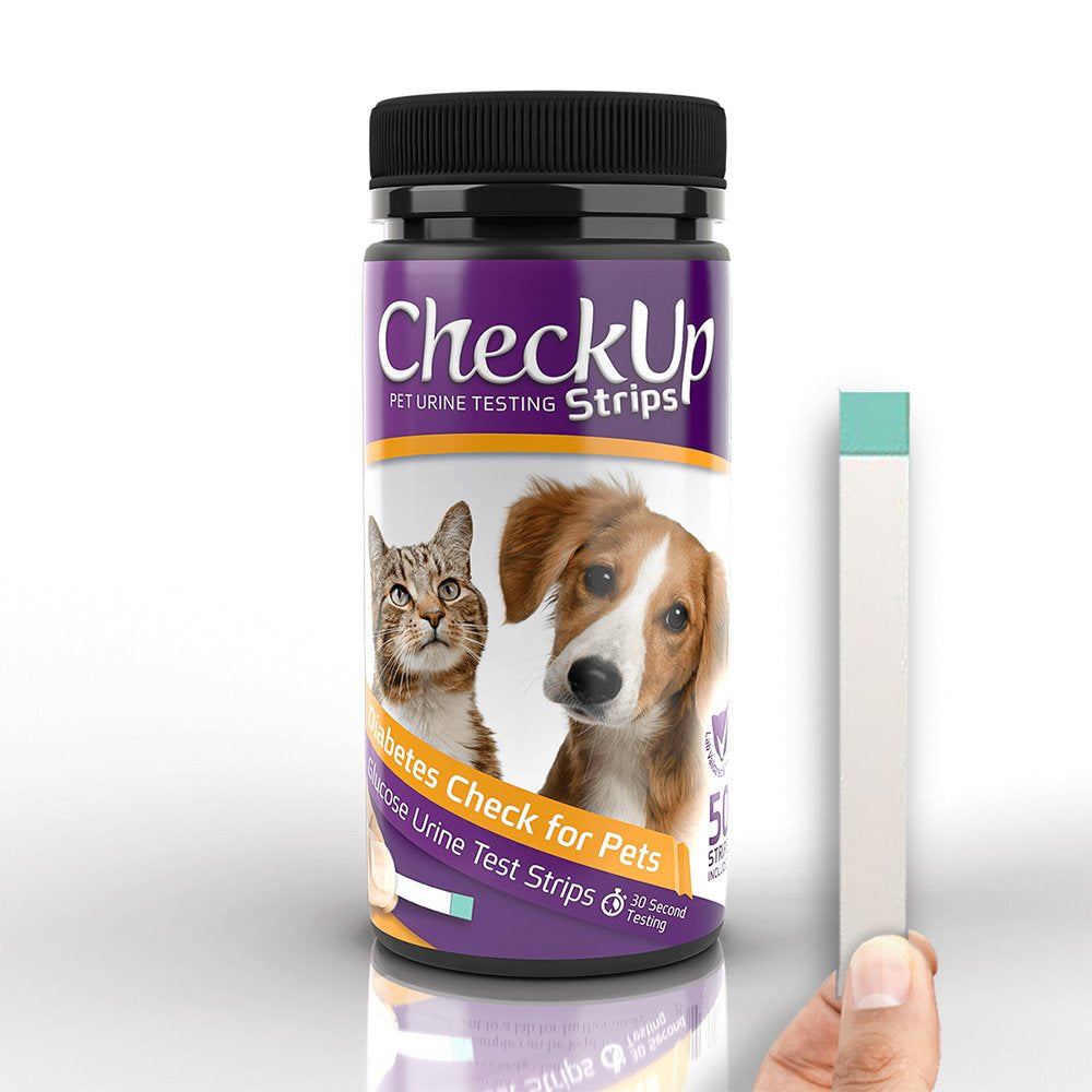 CheckUp Dog &amp; Cat Urine Testing Strips for Detection of Diabetes - 50 Pack