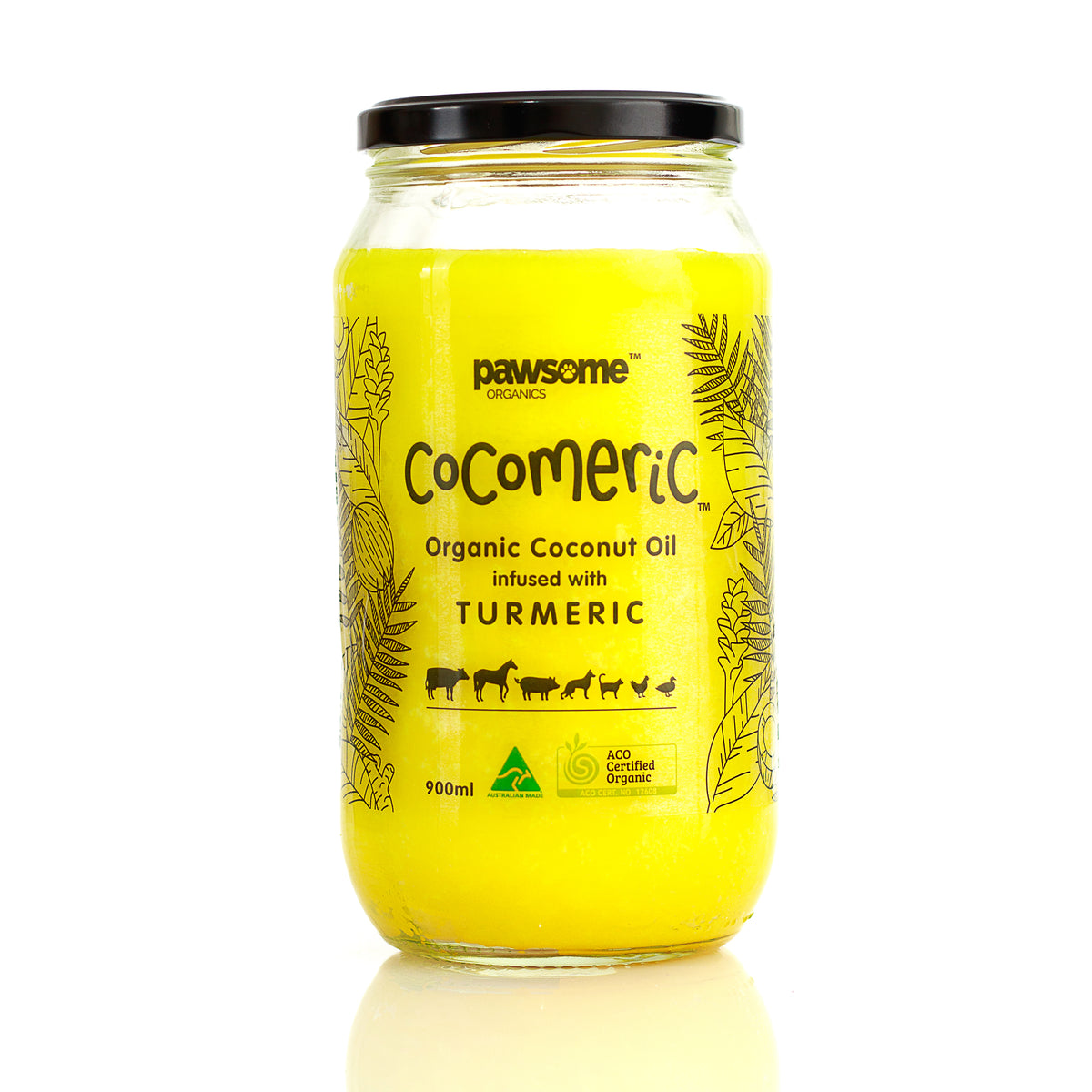 Pawsome Organics Cocomeric Coconut Oil With Turmeric