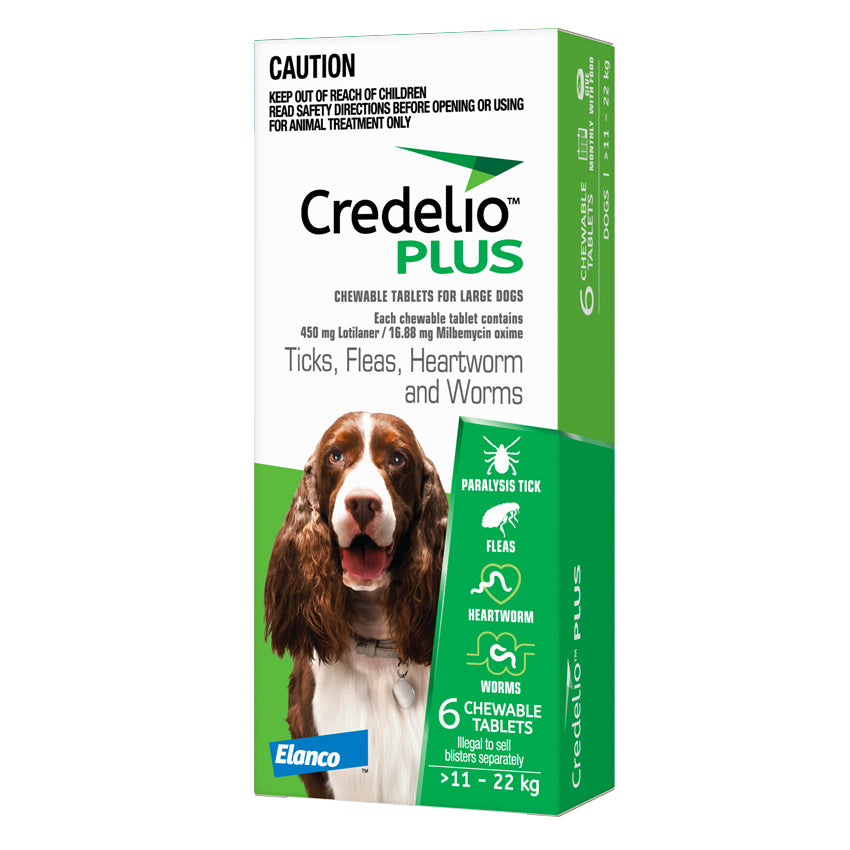 Credelio PLUS Chewable Tablets for Large Dogs 11-22kg