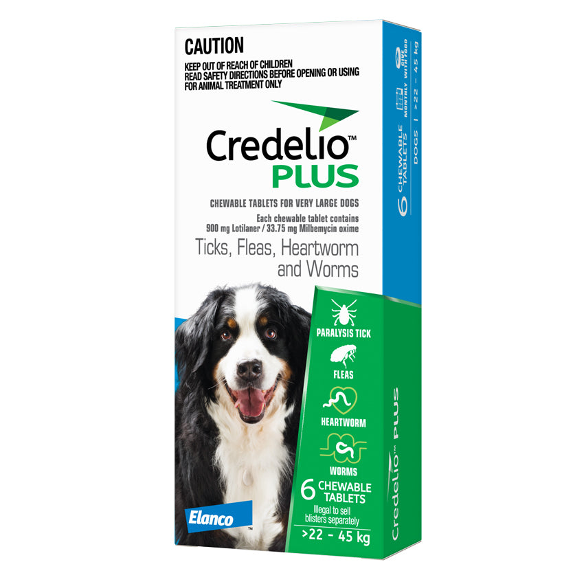 Credelio PLUS Chewable Tablets for XLarge Dogs 22-45kg