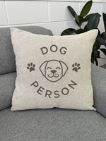 Furriends "Dog Person" Linen Cushion Cover