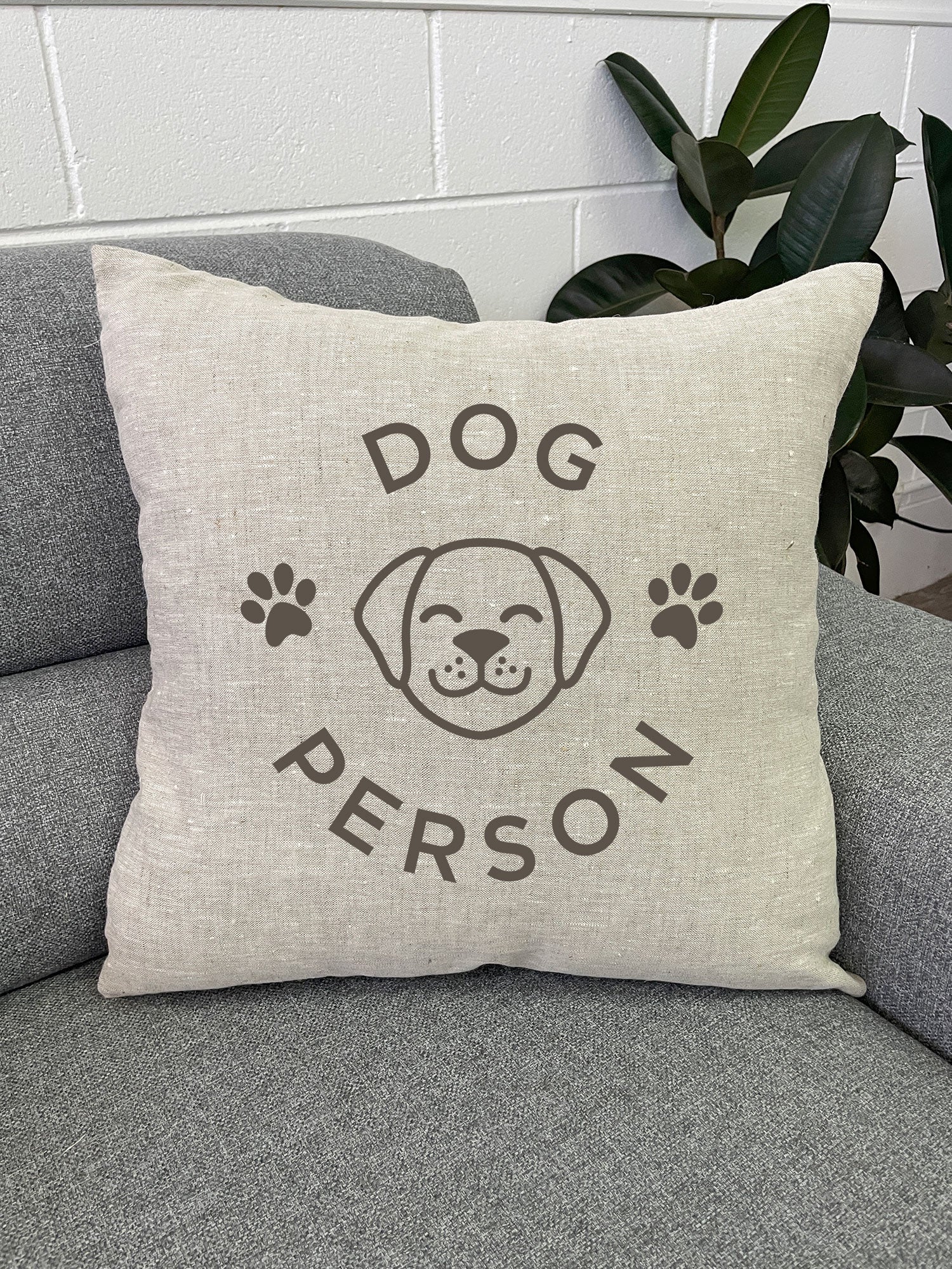Furriends "Dog Person" Linen Cushion Cover