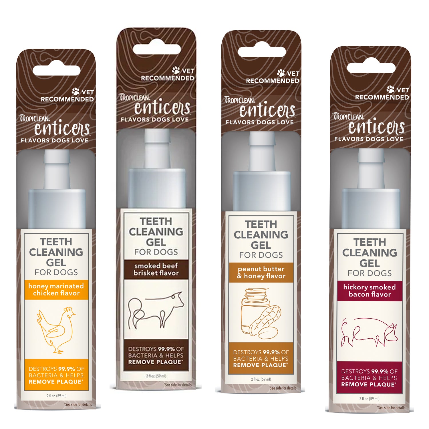 TropiClean Enticers Teeth Cleaning Gel for Dogs 59mL