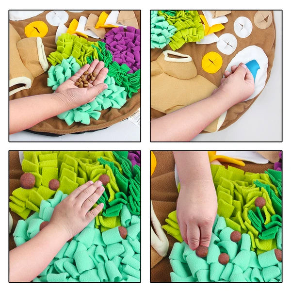 All For Paws Dig It! Fluffy Play & Treat Mat with Squirrel