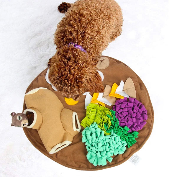 All For Paws Dig It! Fluffy Play & Treat Mat with Squirrel