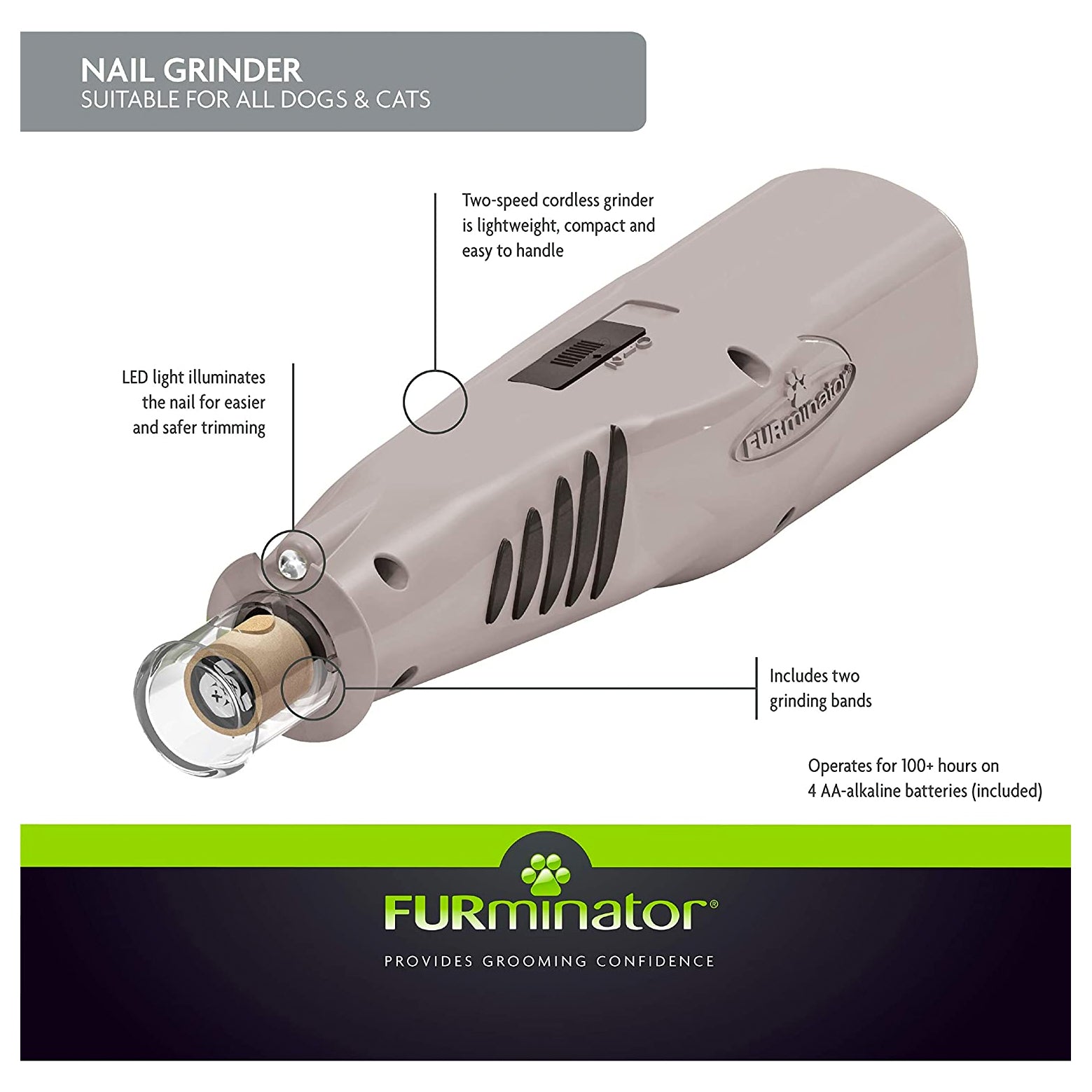 FURminator Nail Grinder for Pets