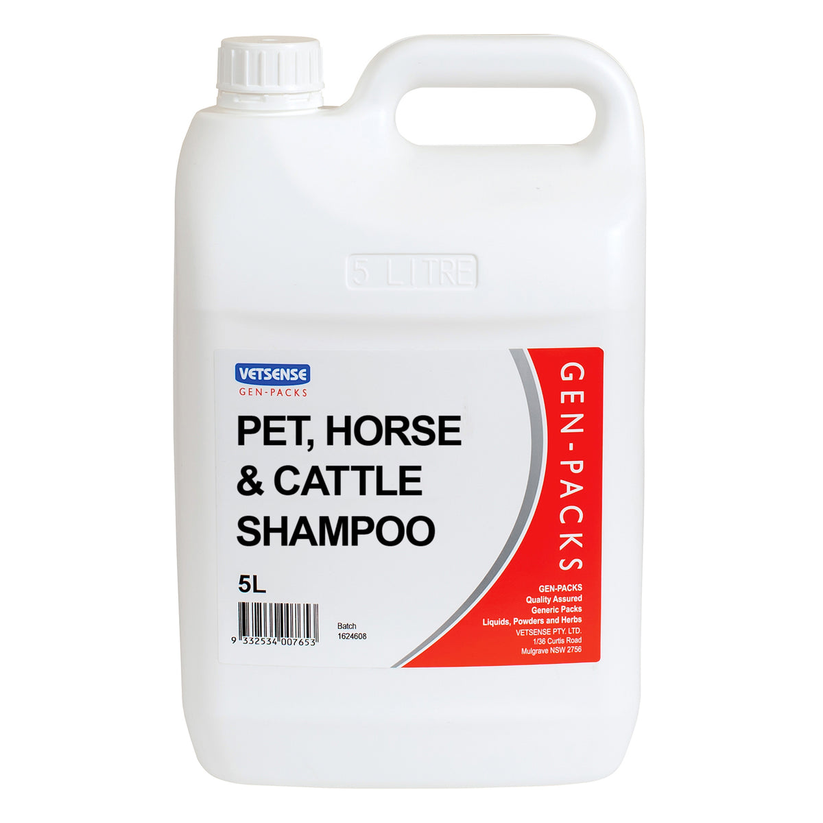 Vetsense Gen Packs Pet, Horse &amp; Cattle Shampoo 5L