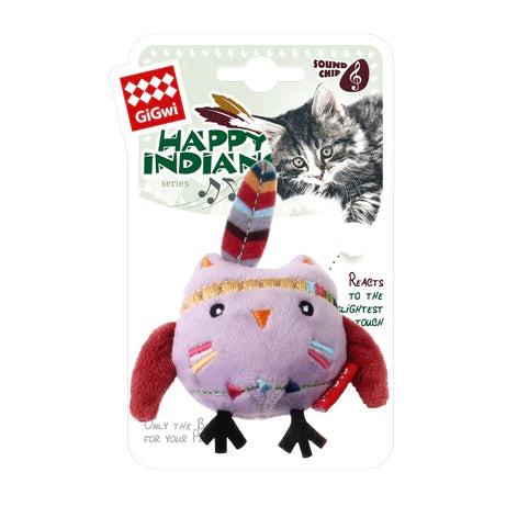 GiGwi Melody Chaser Happy Indians Owl Cat Toy