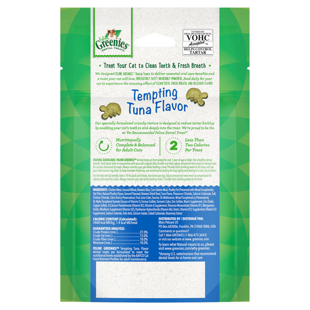 Feline Greenies Dental Treats for Cats - Assorted Flavours