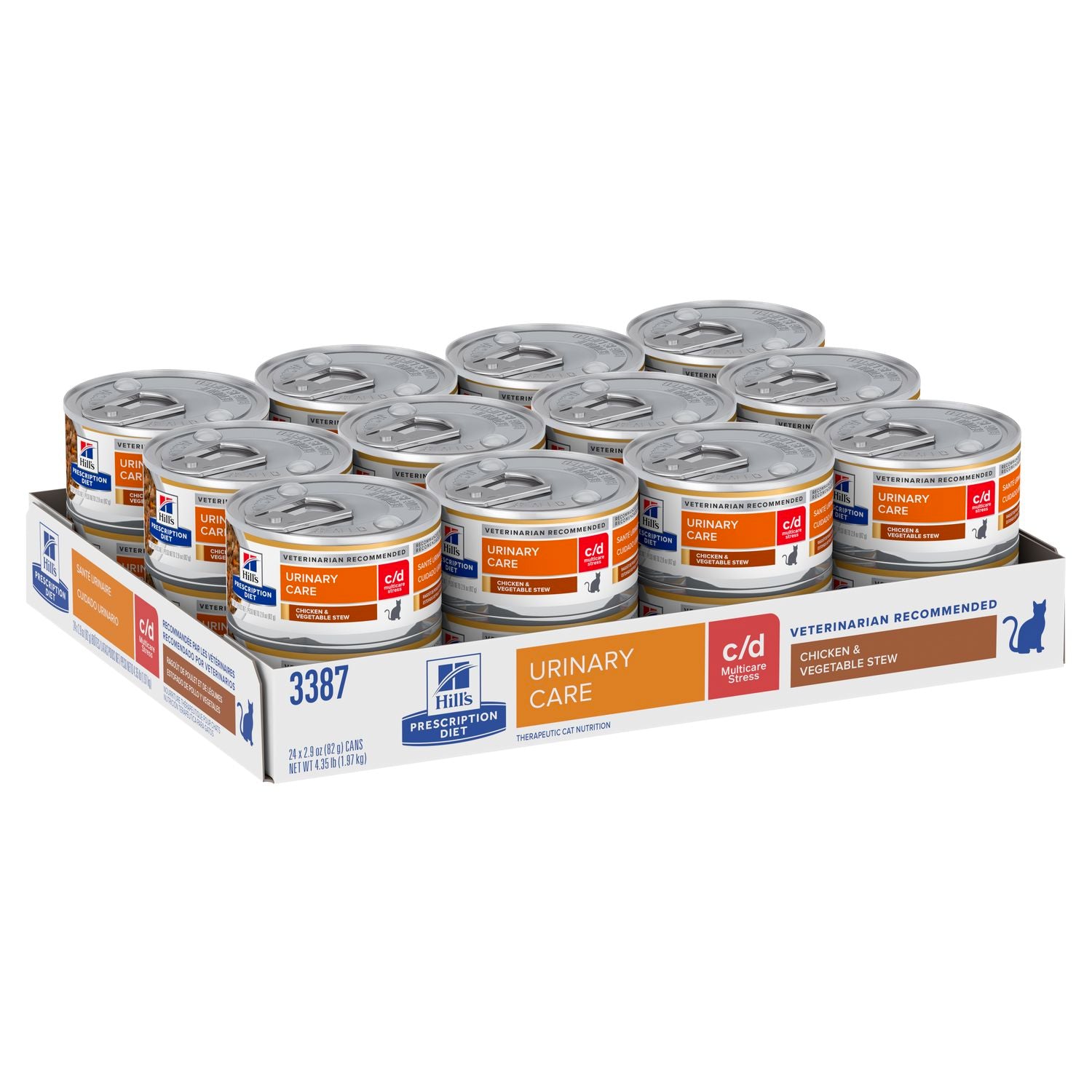 Hill's Prescription Diet Feline c/d Multicare Stress Urinary Care Chicken & Veg Stew 82g x 24