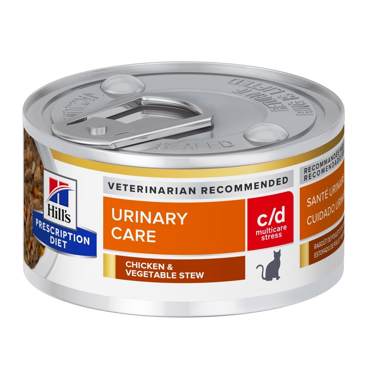 Hill&#39;s Prescription Diet Feline c/d Multicare Stress Urinary Care Chicken &amp; Veg Stew 82g x 24