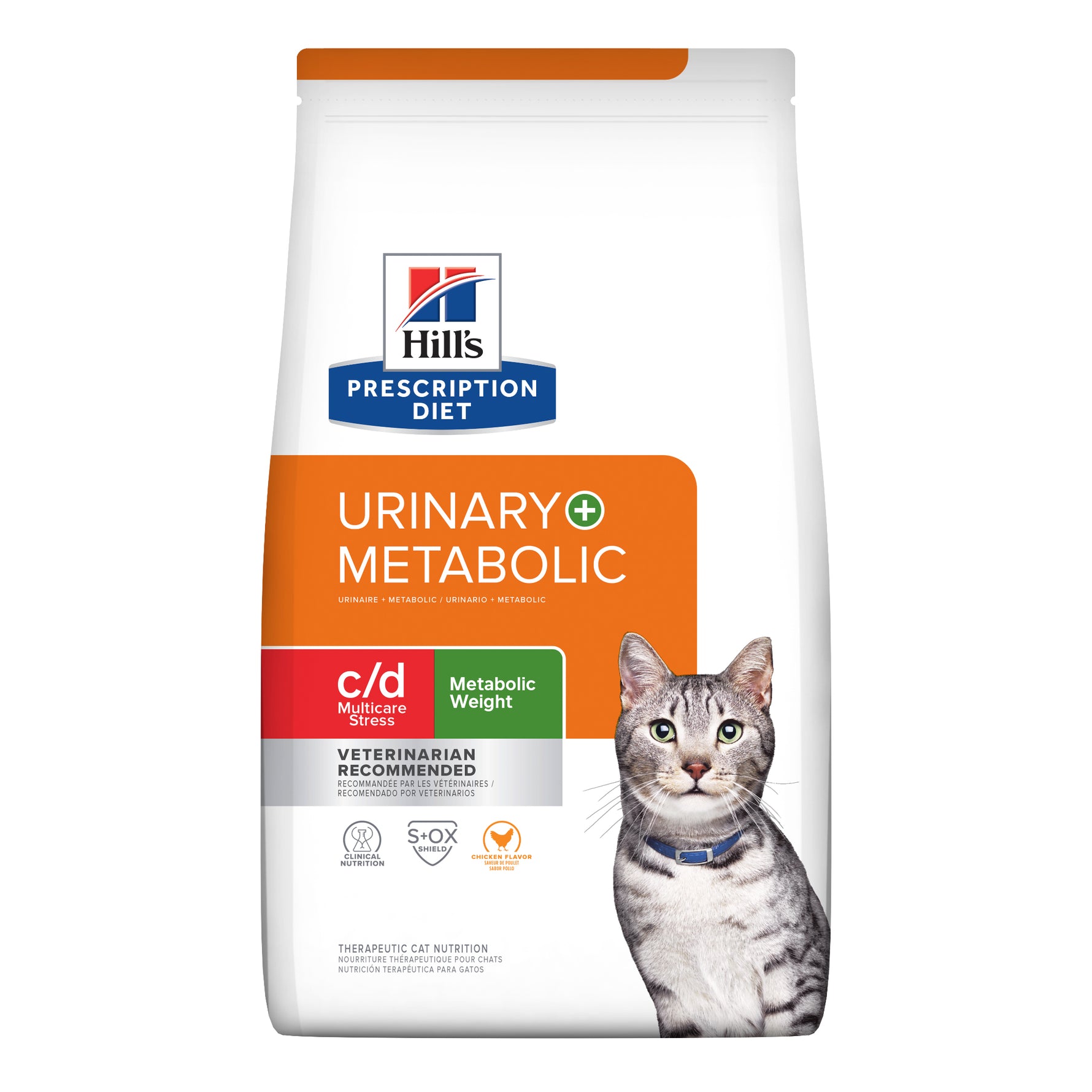 Hill's Prescription Diet c/d Multicare Stress Urinary + Metabolic Weight Dry Cat Food 2.88kg