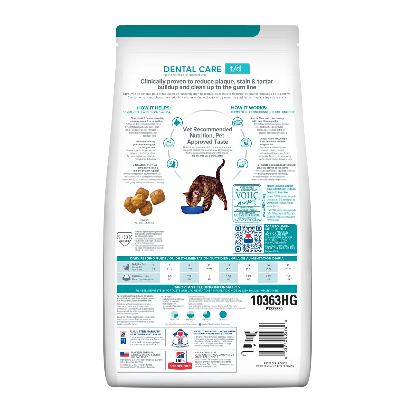Hill's Prescription Diet Feline t/d Dental Care