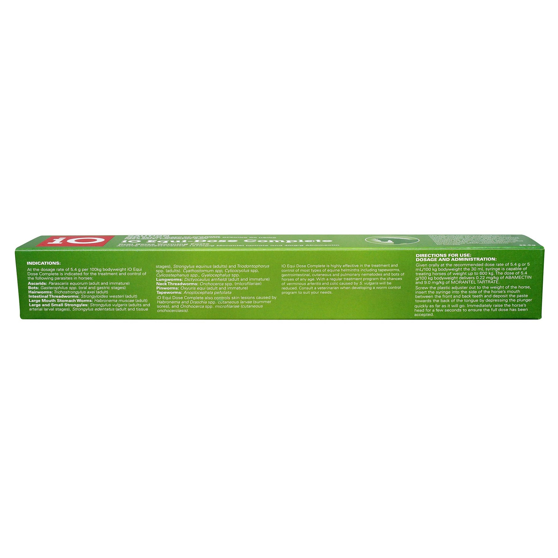iO Equi-Dose Complete Horse Wormer Paste - Green Tube