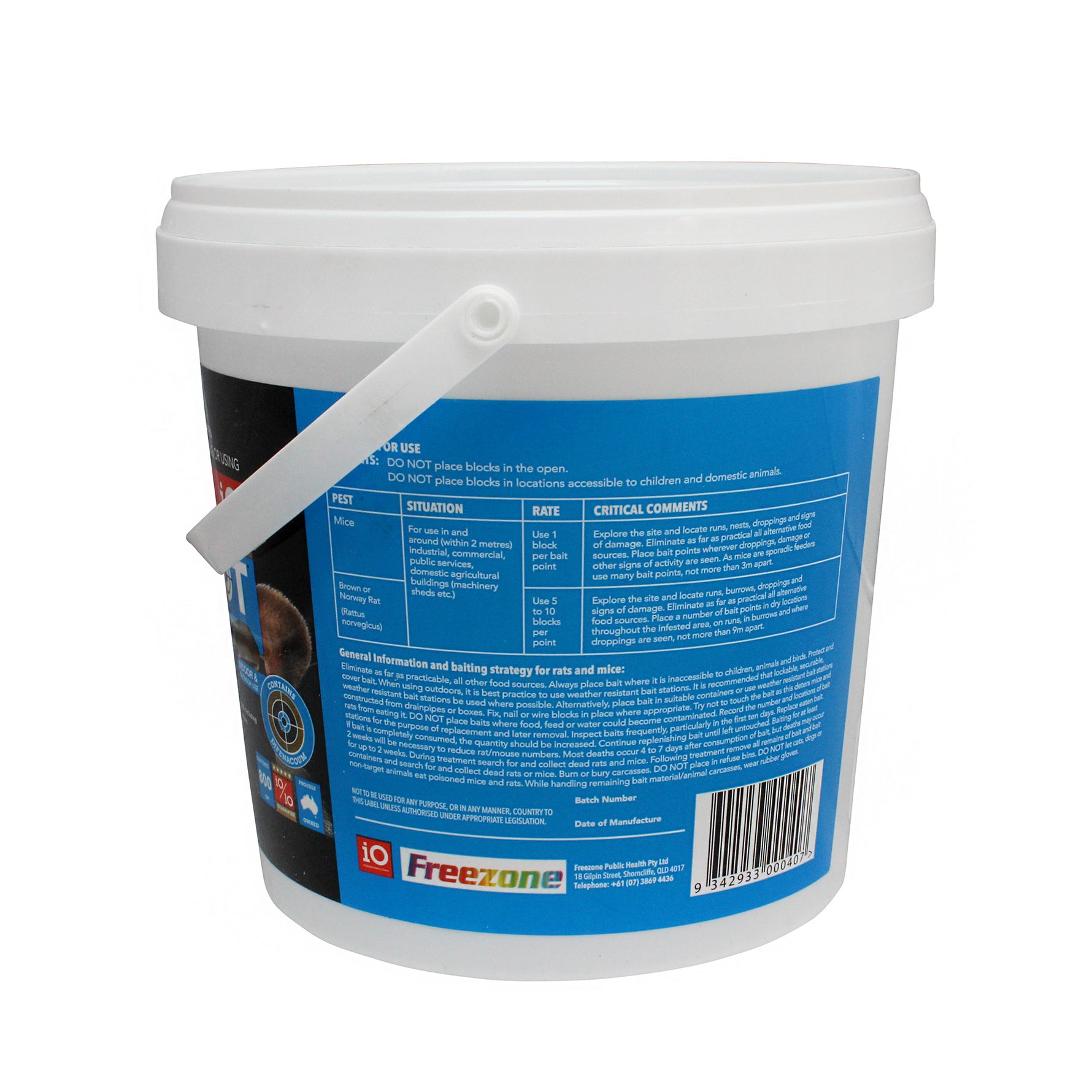 iO Ratshot Blocks BLUE Difenacoum