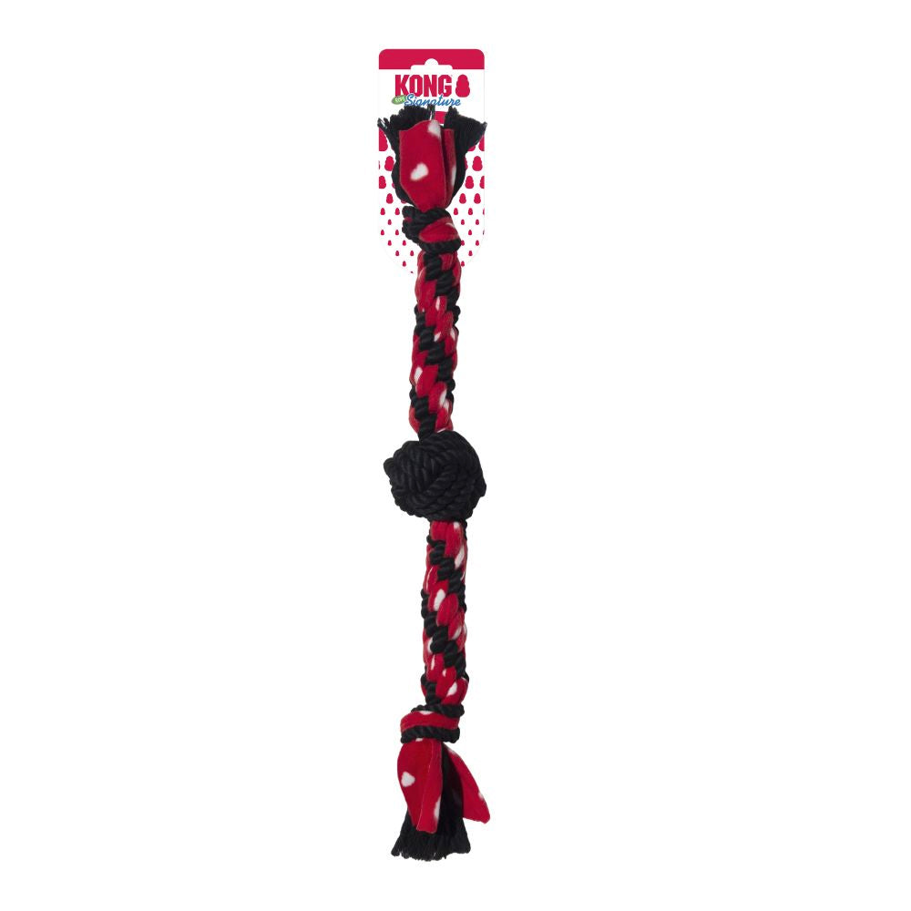 KONG Signature Rope Dual Knot With Ball Tug Toy