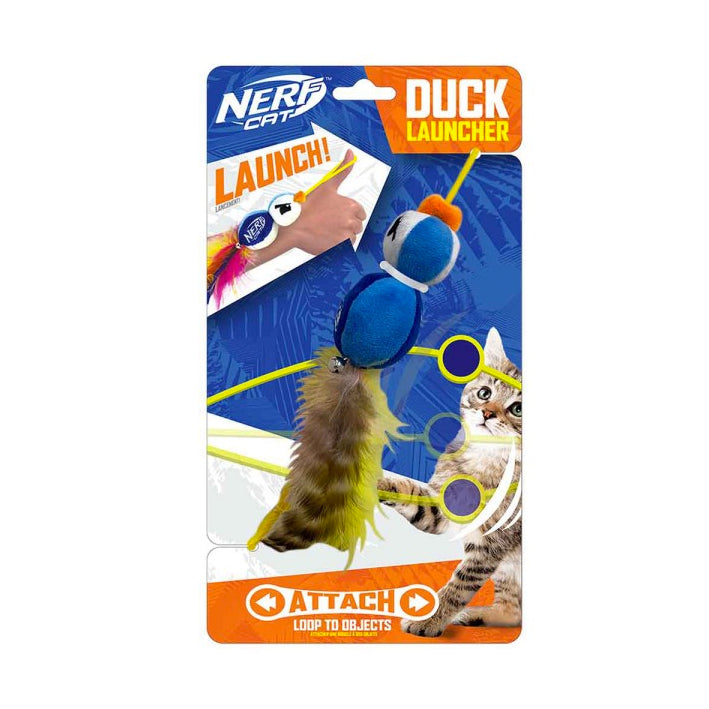 Nerf Cat Plush Elastic Launching Duck w/Bell