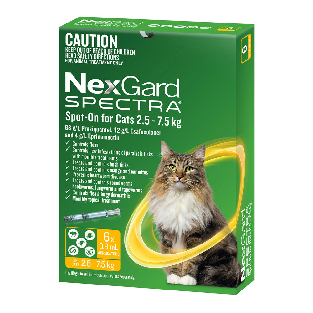 NexGard SPECTRA Spot-On for Large Cats 2.5 - 7.5kg