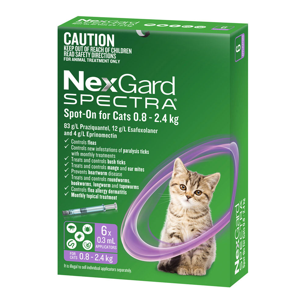 NexGard SPECTRA Spot-On for Small Cats 0.8 - 2.4kg