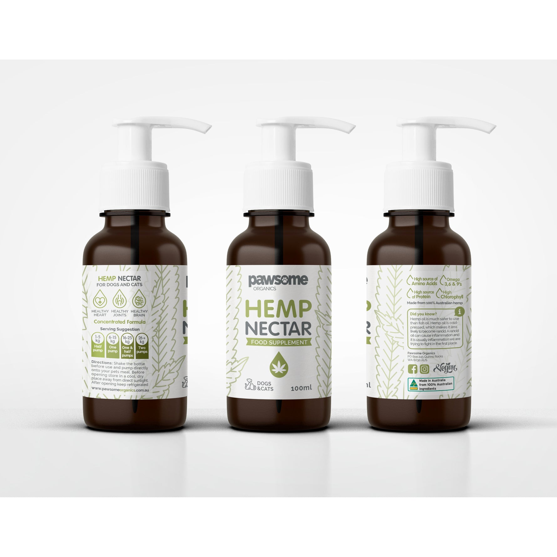 Pawsome Organics Hemp Nectar for Dogs & Cats