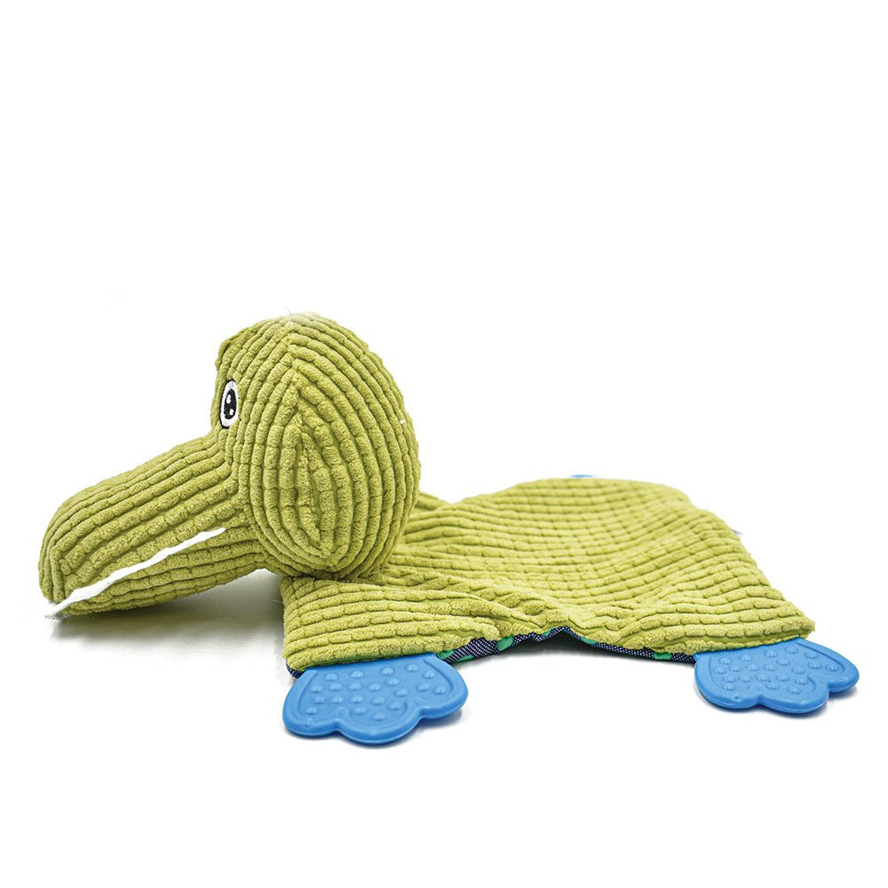 PuppyPlay Crinkle Teether Puppy & Small Dog Toy - Crocodile