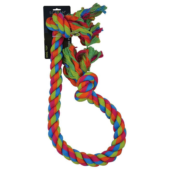 Scream 2-Knot Jumbo Rope Dog Toy