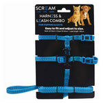 Scream Reflective Adjustable Nylon Cat/Puppy Harness & Leash Combo