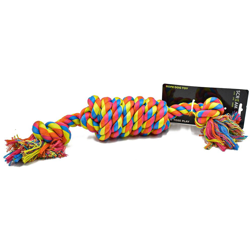 Scream Rope Bonbon Tug Dog Toy - 51cm