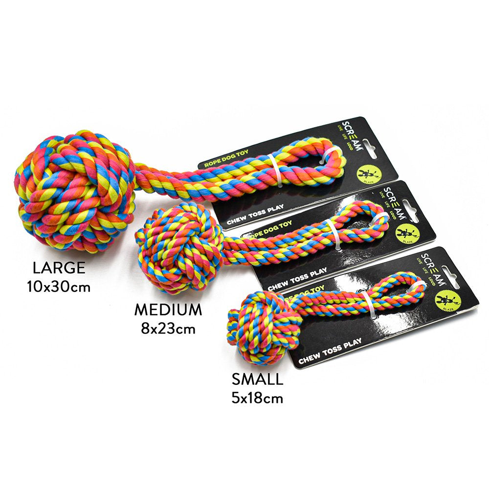 Scream Rope Fist Tug Dog Toy