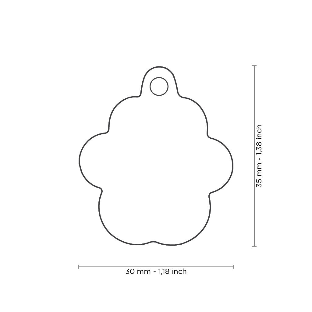 My Family Shine Paw Glitter Pet ID Tag - Large