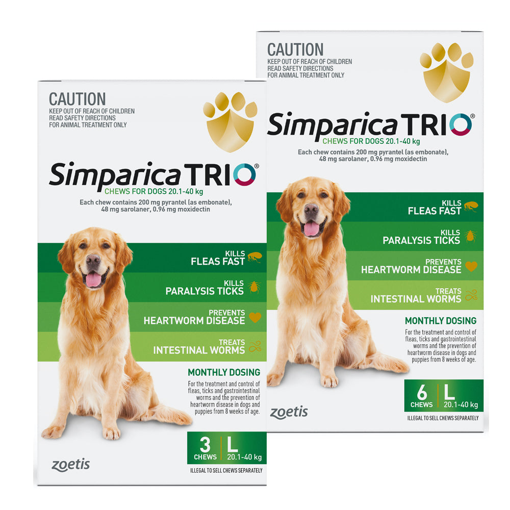Simparica TRIO Chewable Tablet for Large Dogs 20.1-40kg