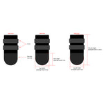 ZeeZ Waterproof Nylon Dog Boots - 4 Pack
