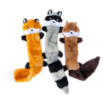 ZippyPaws Skinny Peltz Fox, Racoon, Squirrel 3 Pack