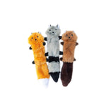 ZippyPaws Skinny Peltz Fox, Racoon, Squirrel 3 Pack