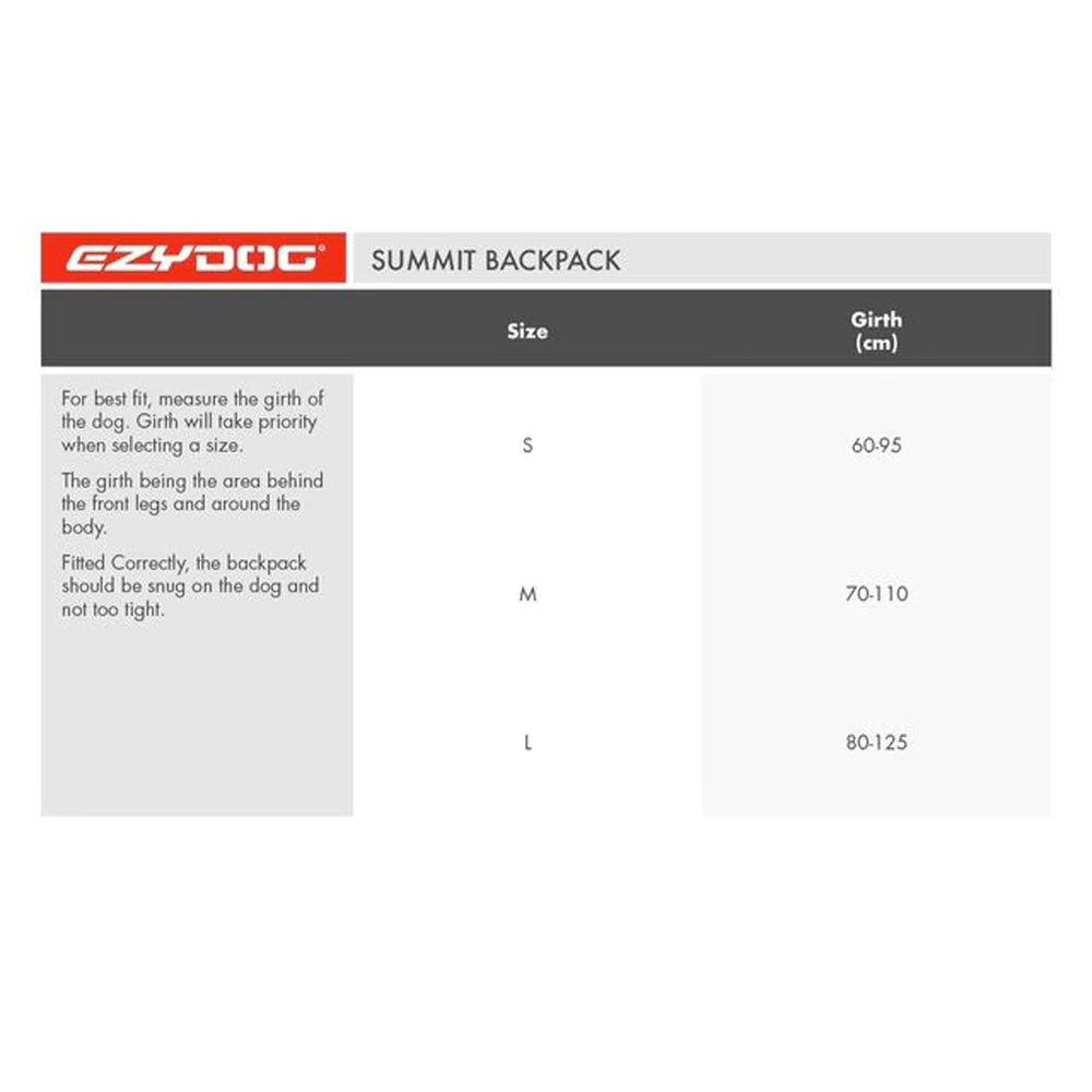 EzyDog Summit Dog Backpack