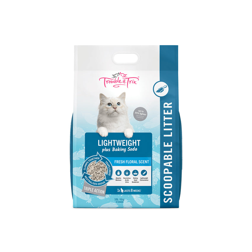 Trouble & Trix Lightweight Plus Baking Soda Clumping Clay Cat Litter
