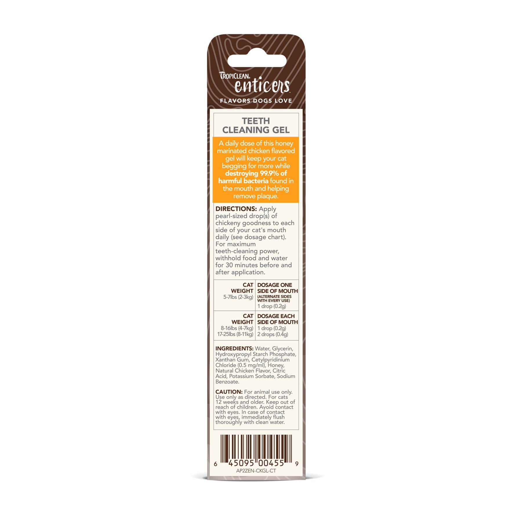 TropiClean Enticers Teeth Cleaning Gel for Cats 59mL