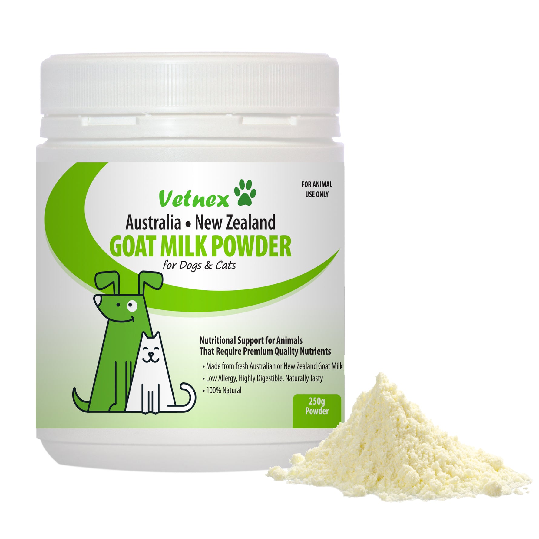 Vetnex Goat Milk Powder for Cats & Dogs 250g (Aust/NZ Origin)