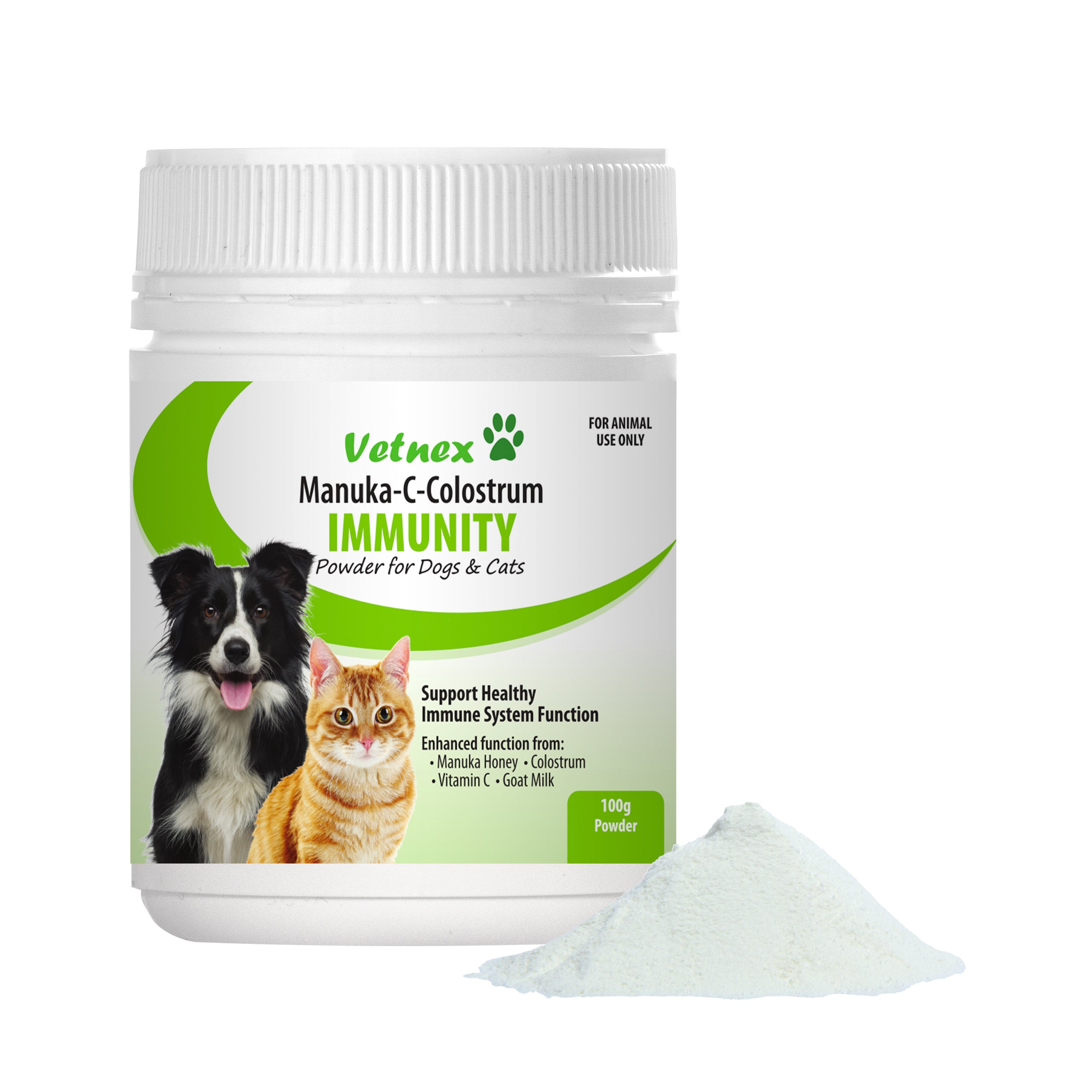 Vetnex Manuka-C-Colostrum Immunity Oral Powder for Dogs & Cats 100g