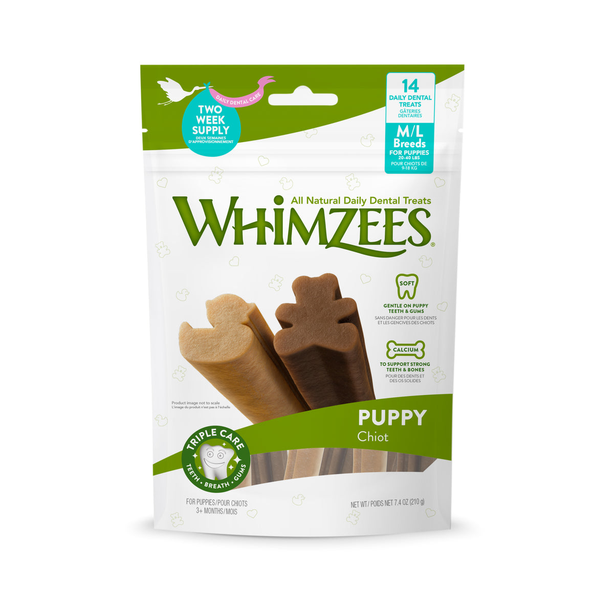 Whimzees All Natural Daily Dental Treats  for Puppies - Value Bag